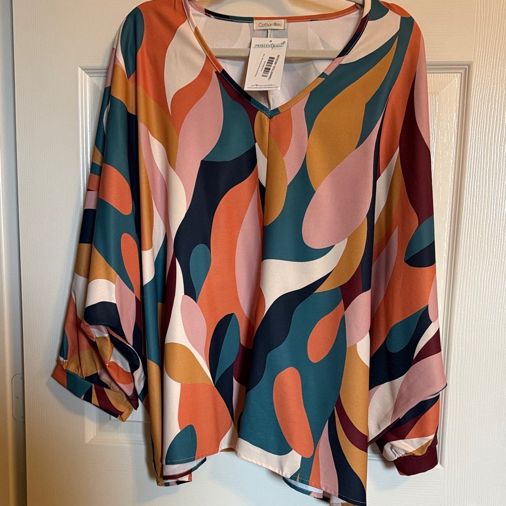 Colorful Abstract Women's Blouse